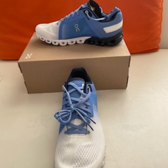 ON CLOUDFLOW MARINA/WHITE WOMEN RUNNING SHOE SIZE 8.5 (NWT) - Picture 2 of 8